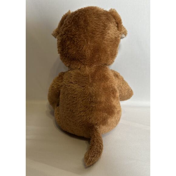 Build-A-Bear floppy eared dog brown with white circle on eye and pink tongue - Picture 4 of 7